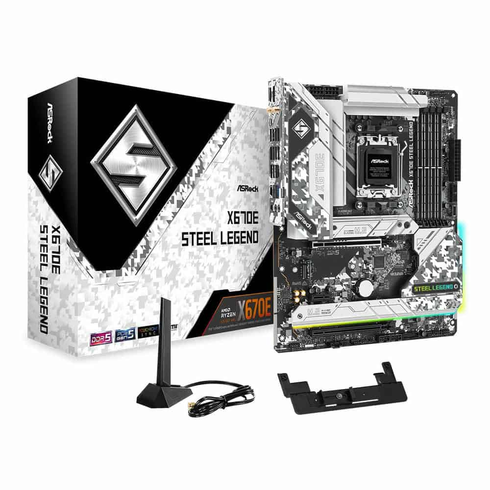 ASRock AMD Ryzen X670E Steel Legend AM5 PCIe 5.0 DDR5 ATX Open Box Motherboard